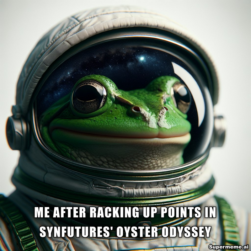 synfutures meme about joining oyster odyssey